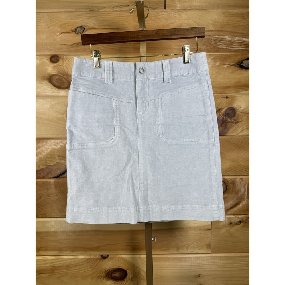 Athleta Women's Corduroy Skirt Light Gray Size 4
